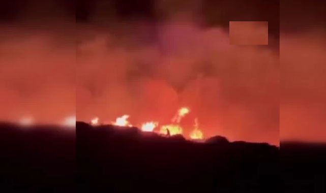 Çeşme yangınında kundakçı önce alevlerin arasında dolaşmış sonra kaçmış
