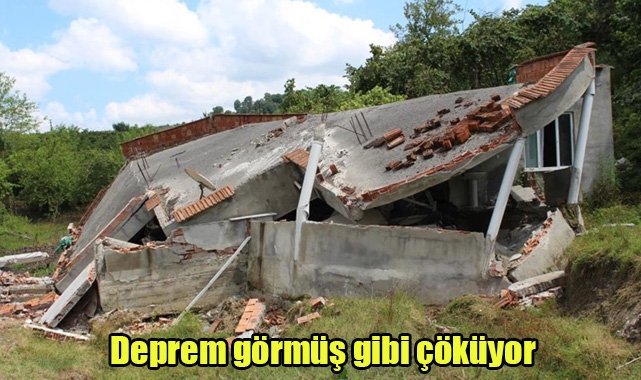 Deprem görmüş gibi çöküyor