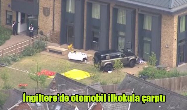 İngiltere'de otomobil ilkokula çarptı
