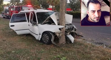 İzmir'de feci kaza: Ağaca çarpan sürücü hayatını kaybetti