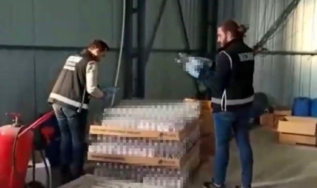 İzmir’de tonlarca sahte etil alkol ele geçirildi