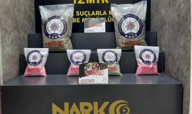 İzmir polisi yüklü miktarda uyuşturucu ele geçirdi