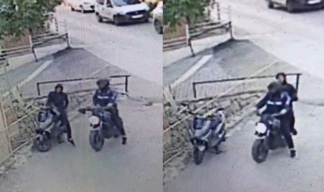 Motosikletle gelip motosiklet çaldılar