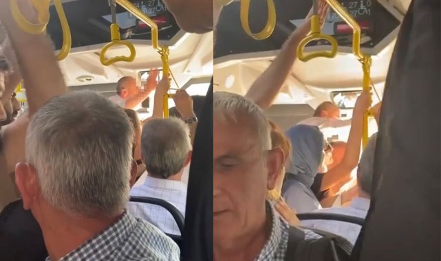 Orta kapıdan binen yolcuya kızıp herkesi indirmek istedi