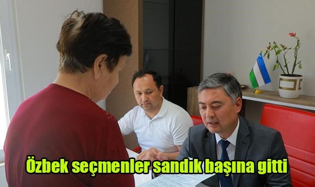 Özbek seçmenler sandık başına gitti