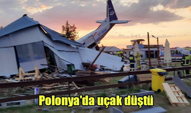 Polonya'da uçak düştü