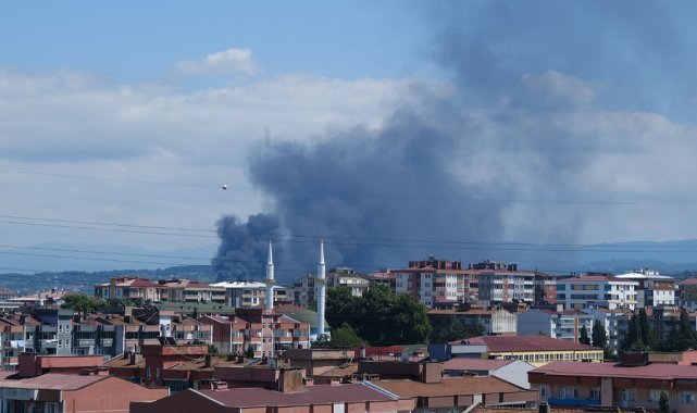 Samsun'da hurda lastik deposunda yangın