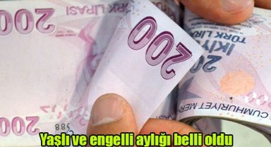 Yaşlı ve engelli aylığı belli oldu