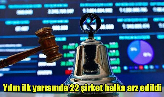 Yılın ilk yarısında 22 şirket halka arz edildi