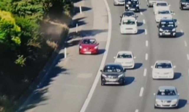Yoğunluktan kaçtılar ama polis dronuna takıldılar