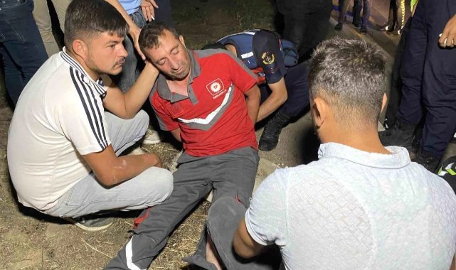 Alkollü sürücü önce polis aracında, sonra refüjde uyudu