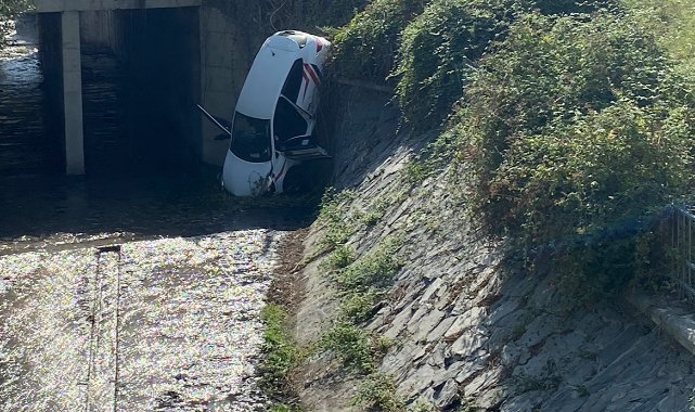 Direksiyon öğrencisi dereye uçtu
