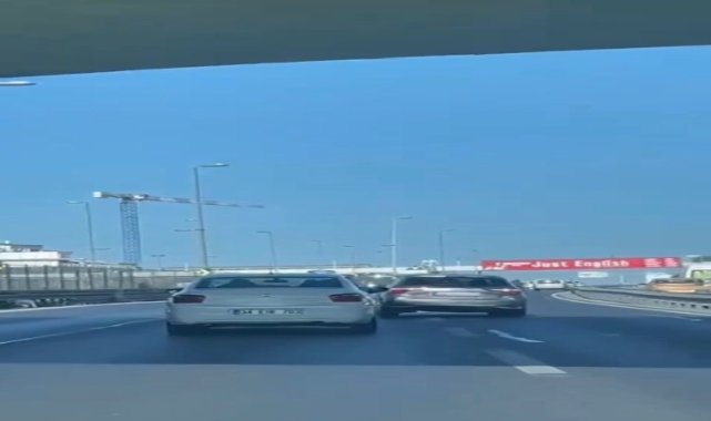 E-5 Karayolu’nda tehlikeli inatlaşma: Boş yolu paylaşamadılar