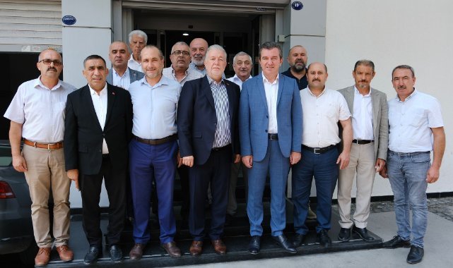 Hakan Koştu ve Bergama oda başkanlarından Yalçın Ata'ya ziyaret