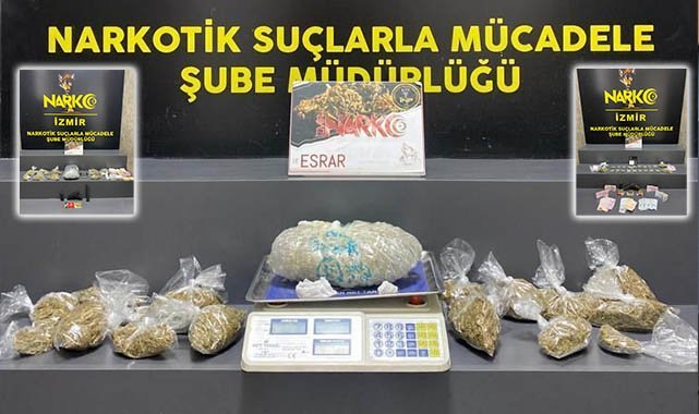 İzmir'de uyuşturucu operasyonu: Yüklü miktarda uyuşturucu madde ele geçirildi