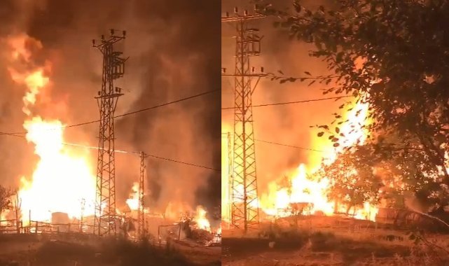 Köyde çıkan yangında 7 ev alevlere teslim oldu