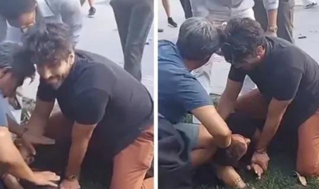 Ünlü oyuncu yakaladığı kapkaççıyı polise teslim etti