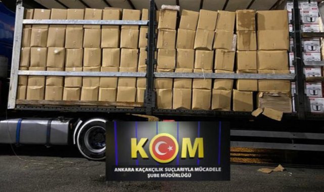 Ankara'da 472 bin 500 paket kaçak sigara ele geçirildi