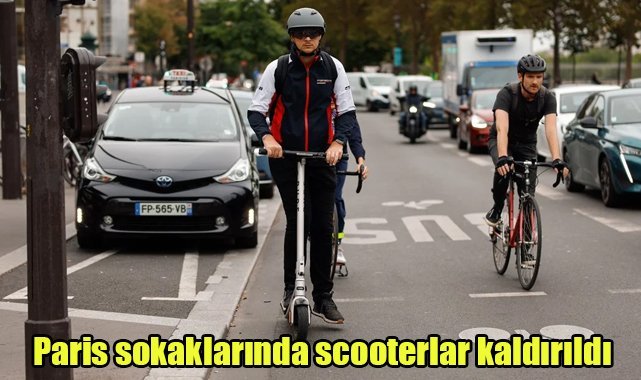 Paris sokaklarında scooterlar kaldırıldı