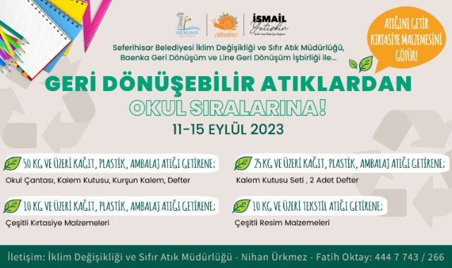 Seferihisar’da “Sıfır Atık” seferberliği: Birbirinden güzel armağanlar