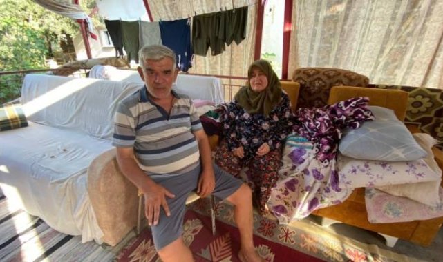 Yangında evleri küle döndü, balkon yuvaları oldu