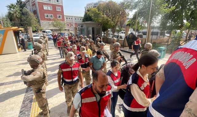 Şanlıurfa merkezli terör operasyonunda gözaltına alınan şüpheliler adliyede