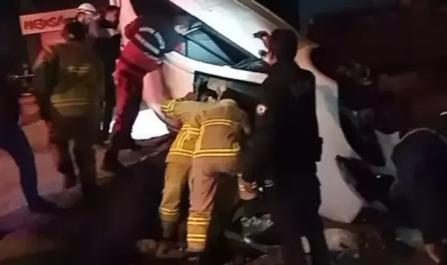 Bartın'da otomobil, devrildi
