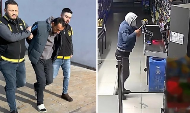 Çekiçle kapısını kırarak girdiği marketten çaldığı ürünleri satmış