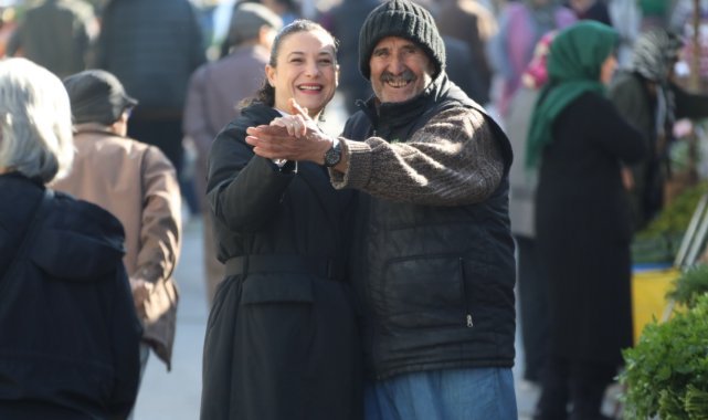 Filiz Başkan'a pazarda sıcak karşılama