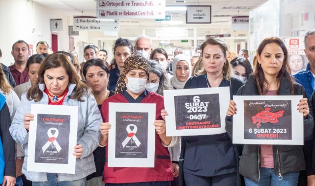 6 Şubat depreminde hayatını kaybedenler İzmir’de anıldı