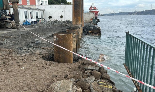 Beşiktaş Kuruçeşme’de İBB çalışmasında toprak boğaza kaydı