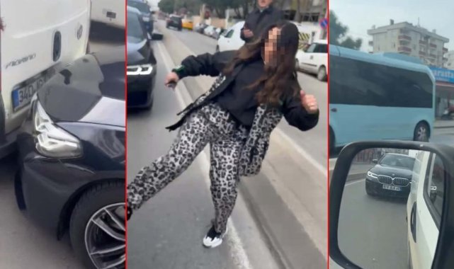 Kartal'da çarptığı aracı tekmeledi, otomobille yolunu kesip tehdit etti
