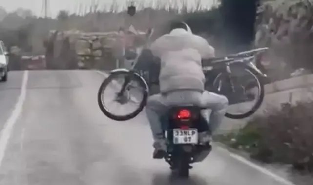 Motosiklette tehlikeli taşıma