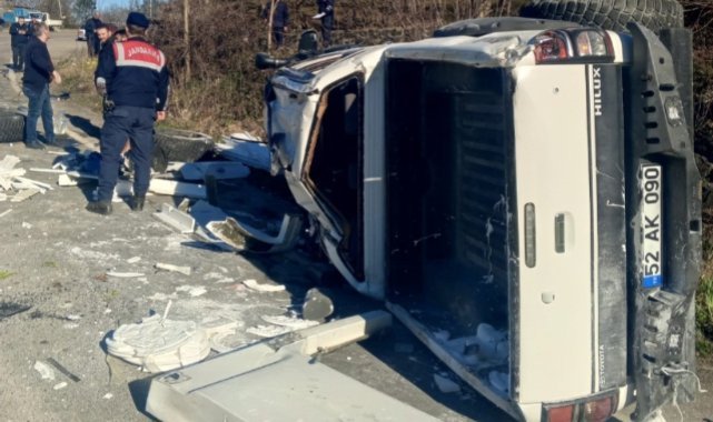 Ordu’da kamyonet takla attı: 1 ölü, 3 yaralı