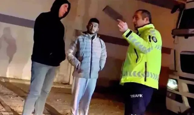 Polis denetiminde TIR'ı bırakıp kaçtığı bölgeye taksi ile gelince yakalandı; 23 bin 632 TL ceza yazıldı