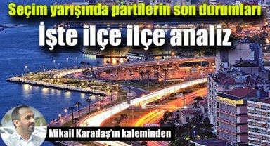 Seçim yarışında partilerin son durumları: İşte ilçe ilçe analiz