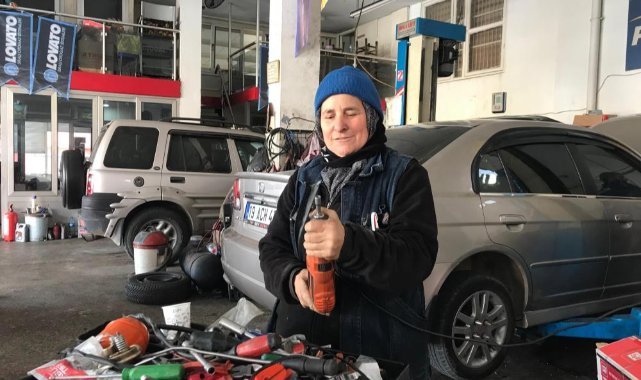 Eşi kaza geçirince önce aşçı sonra tamirci oldu