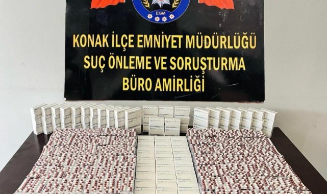 İzmir’de 23 bini aşkın sentetik ecza hapı ele geçirildi
