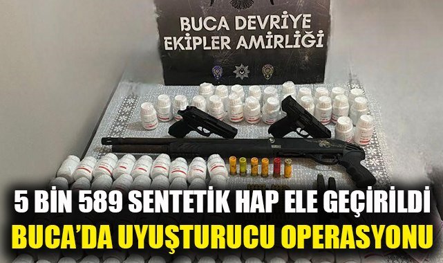 İzmir'de uyuşturucu operasyonu: 5 bin 589 sentetik hap ele geçirildi