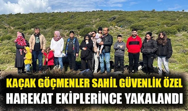 Kaçak göçmenler, Sahil Güvenlik Özel Harekat ekiplerince yakalandı