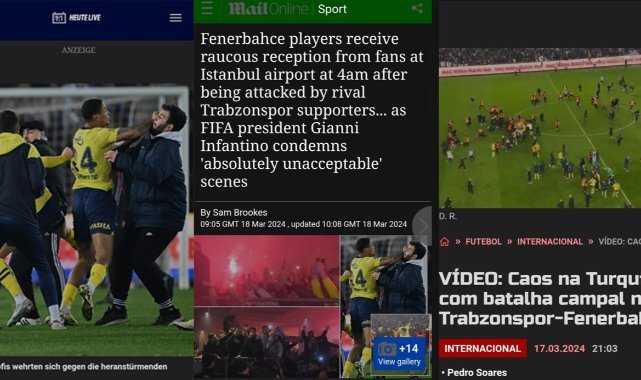 Trabzonspor-Fenerbahçe maçının ardından yaşananlar Avrupa basınında