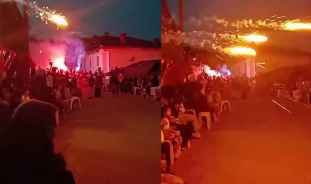 İnegöl’deki şenlikte havai fişek kadınların arasında patladı