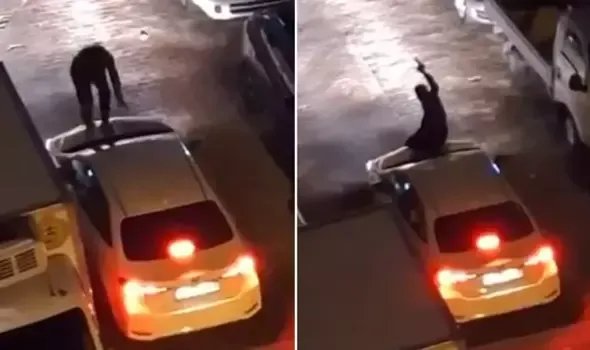 Bahçelievler'de tabancayla otomobilin önüne atladı