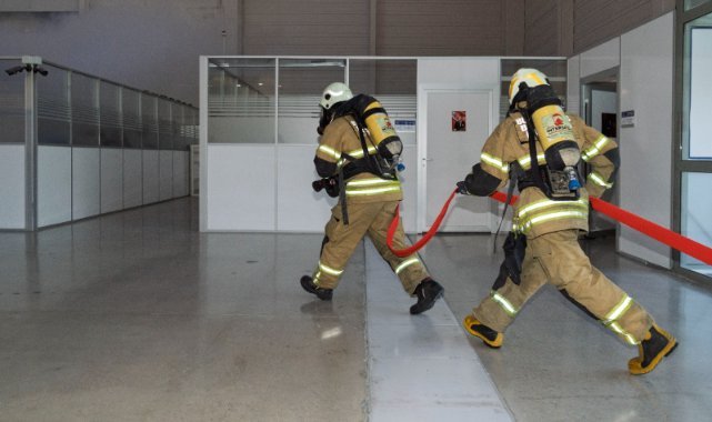 İzmir Büyükşehir Belediyesi’nde yangın tatbikatı