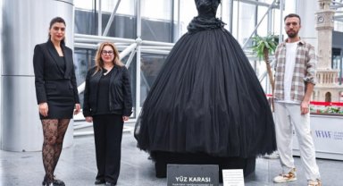 Kadına yönelik şiddete siyah gelinlikle dikkat çektiler