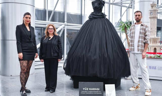 Kadına yönelik şiddete siyah gelinlikle dikkat çektiler
