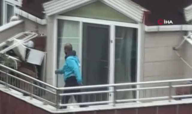 Avcılar’da canını hiçe sayan hırsız çatıdan eve girdi