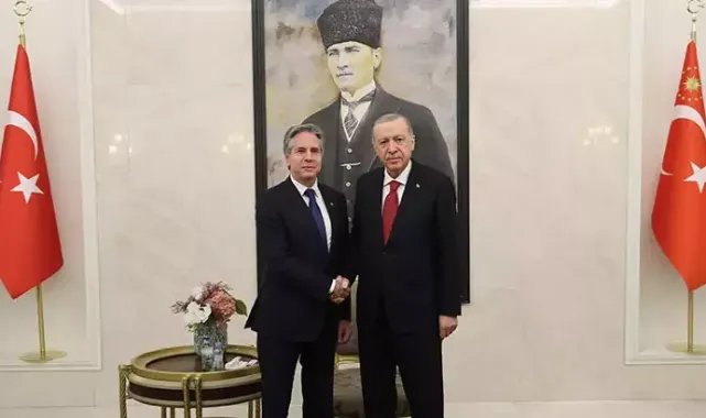 Cumhurbaşkanı Erdoğan, ABD Dışişleri Bakanı Blinken'i kabul etti