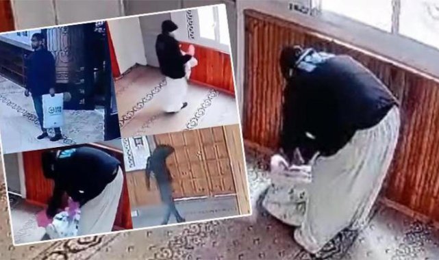 Gece saklandığı camide kadın kılığına girip hırsızlık yaptı