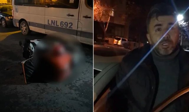 Ataşehir'de motokurye kendisine çarpan sürücünün kaçmasını engellemeye çalıştı
